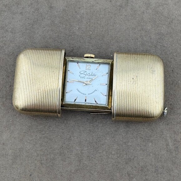 Shields Fifth Avenue Fine Jewelry Branded  17 Jewel Machined Brass Purse Watch - Picture 2 of 10